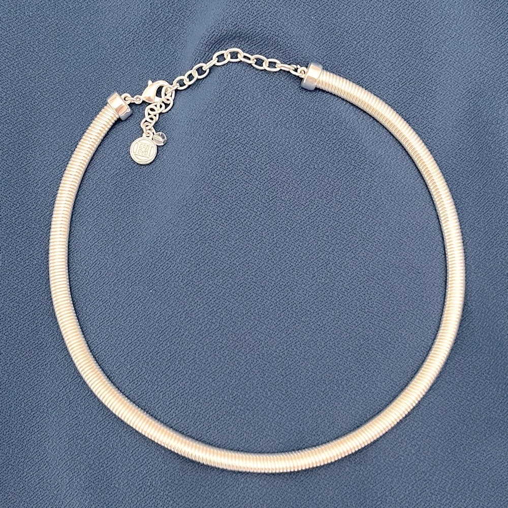 Silver Omega Chain Necklace Flat NoTarnish 16”-18” Long